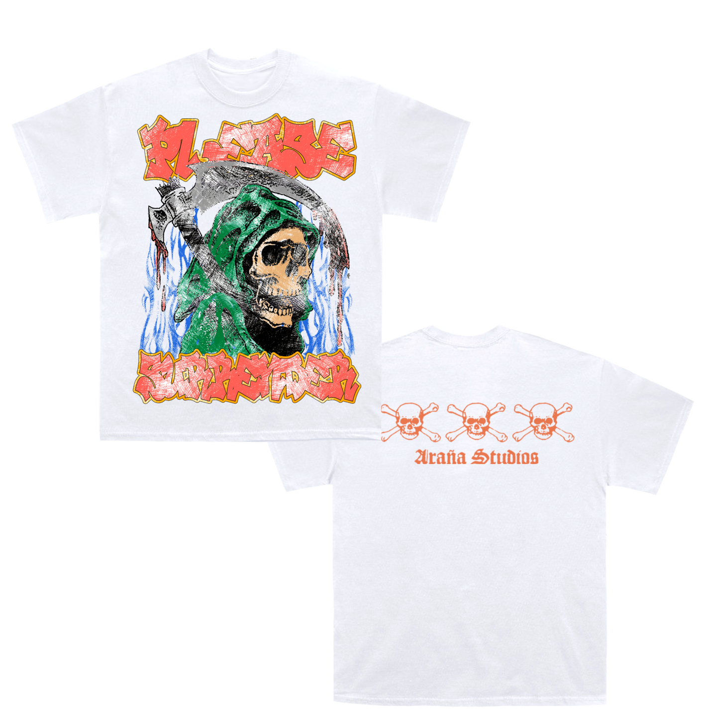 Please surrender reaper white tee