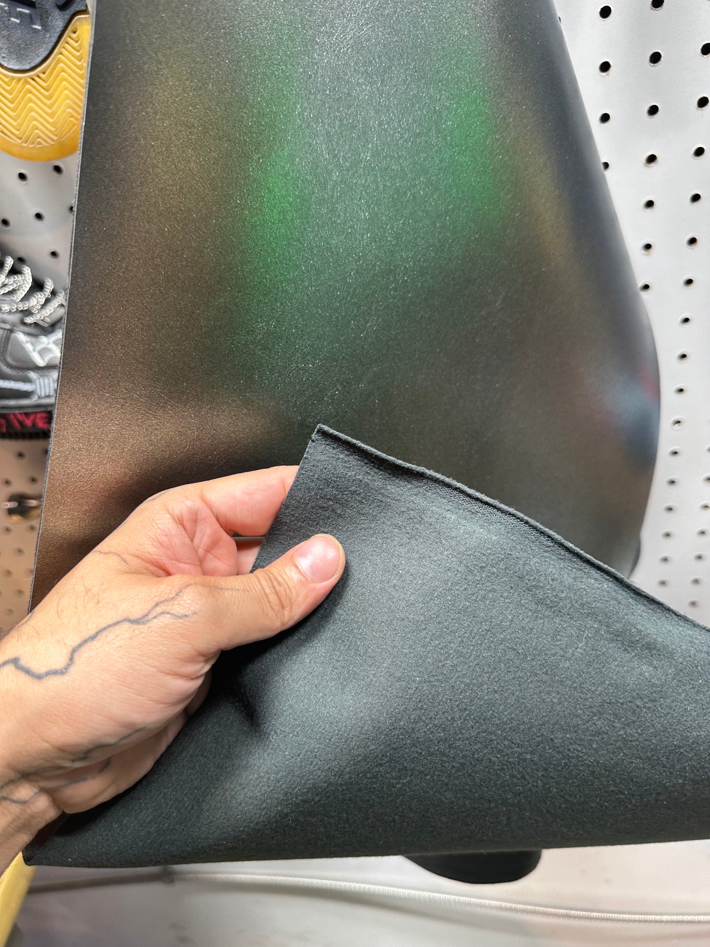 Leather - Metalic Smooth Dark Grey PU