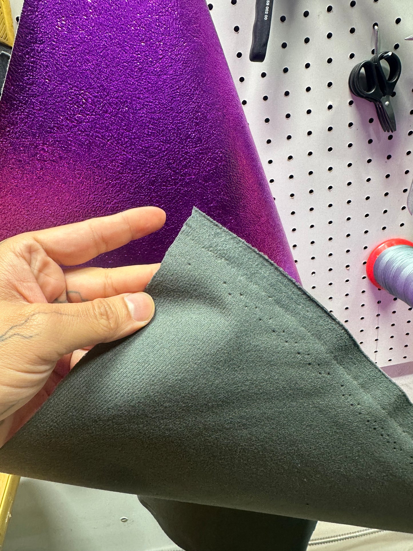 Leather - Metalic Texture Dark Magenta PU