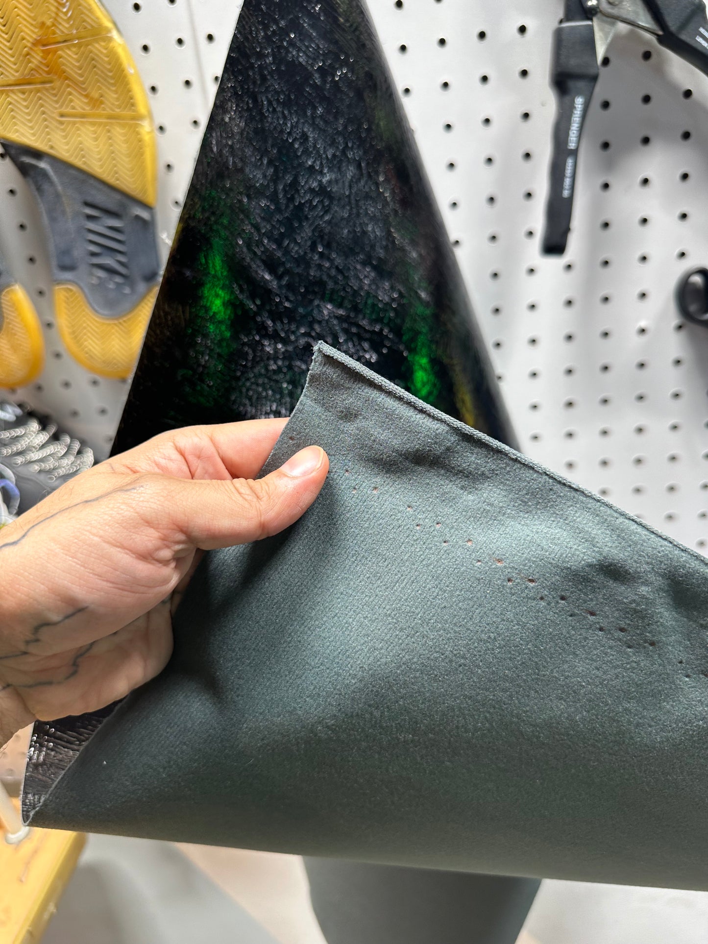 Leather - Metalic Texture Black Shine PU