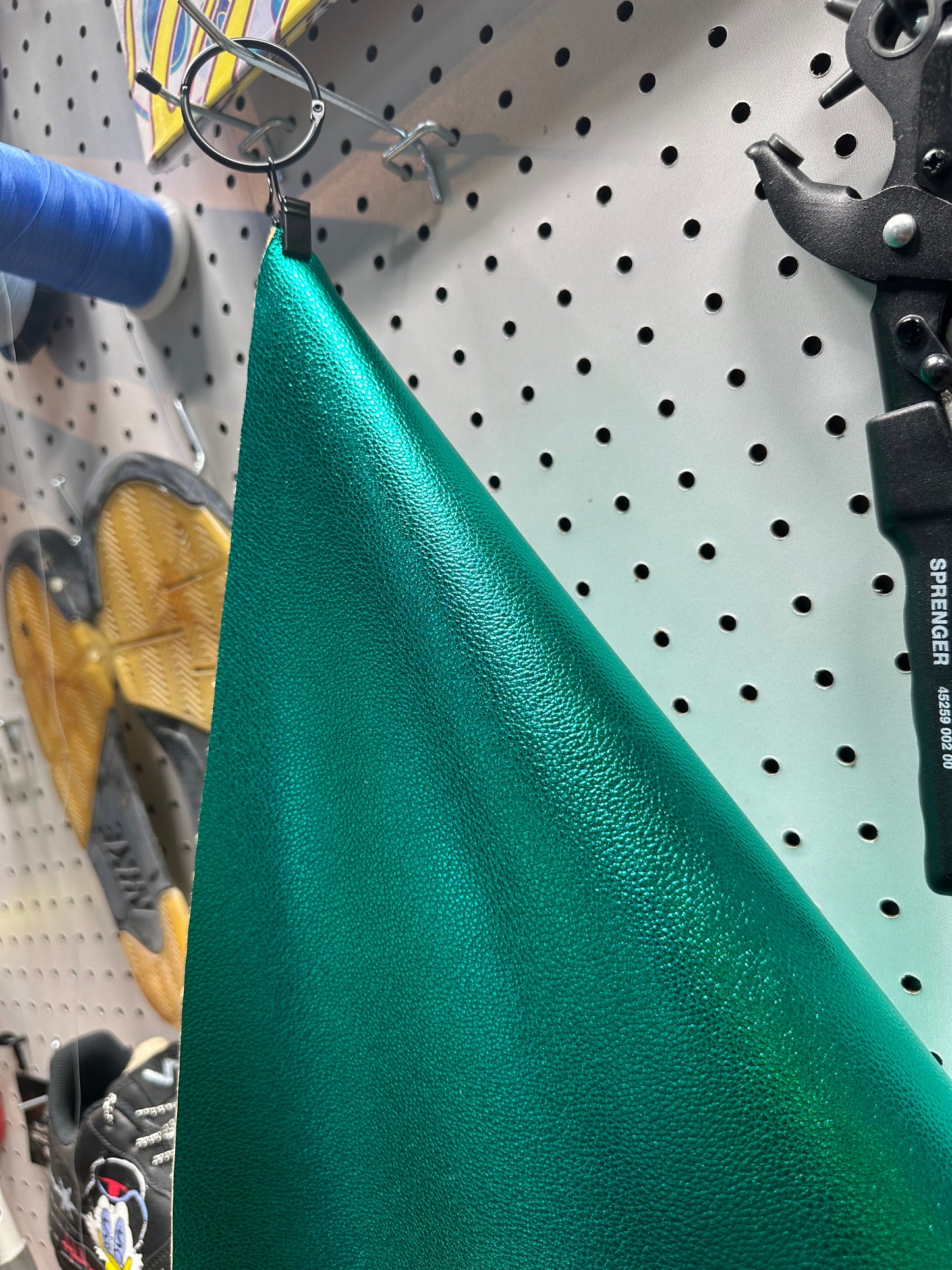 Leather - Metalic Pebble Jade Green PU