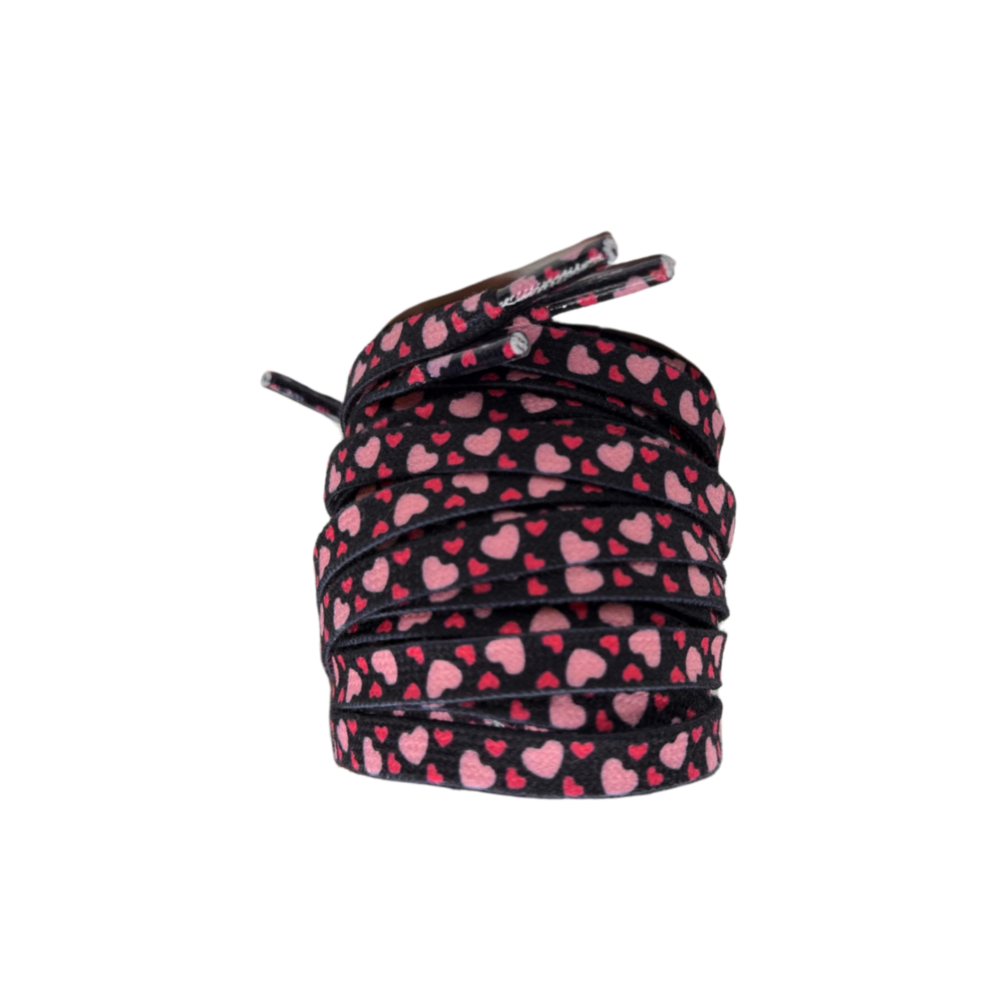 Shoelaces - Hearts (black/pink)