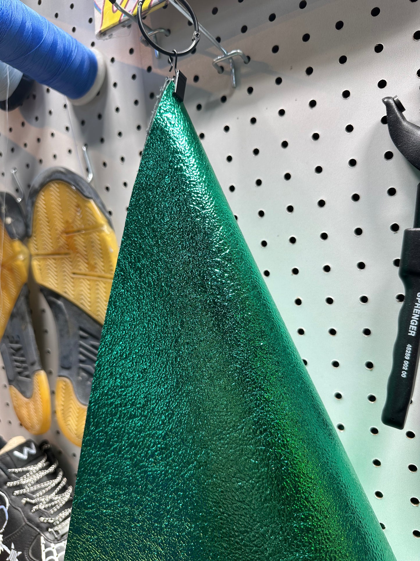 Leather - Metalic Texture Jade Green PU