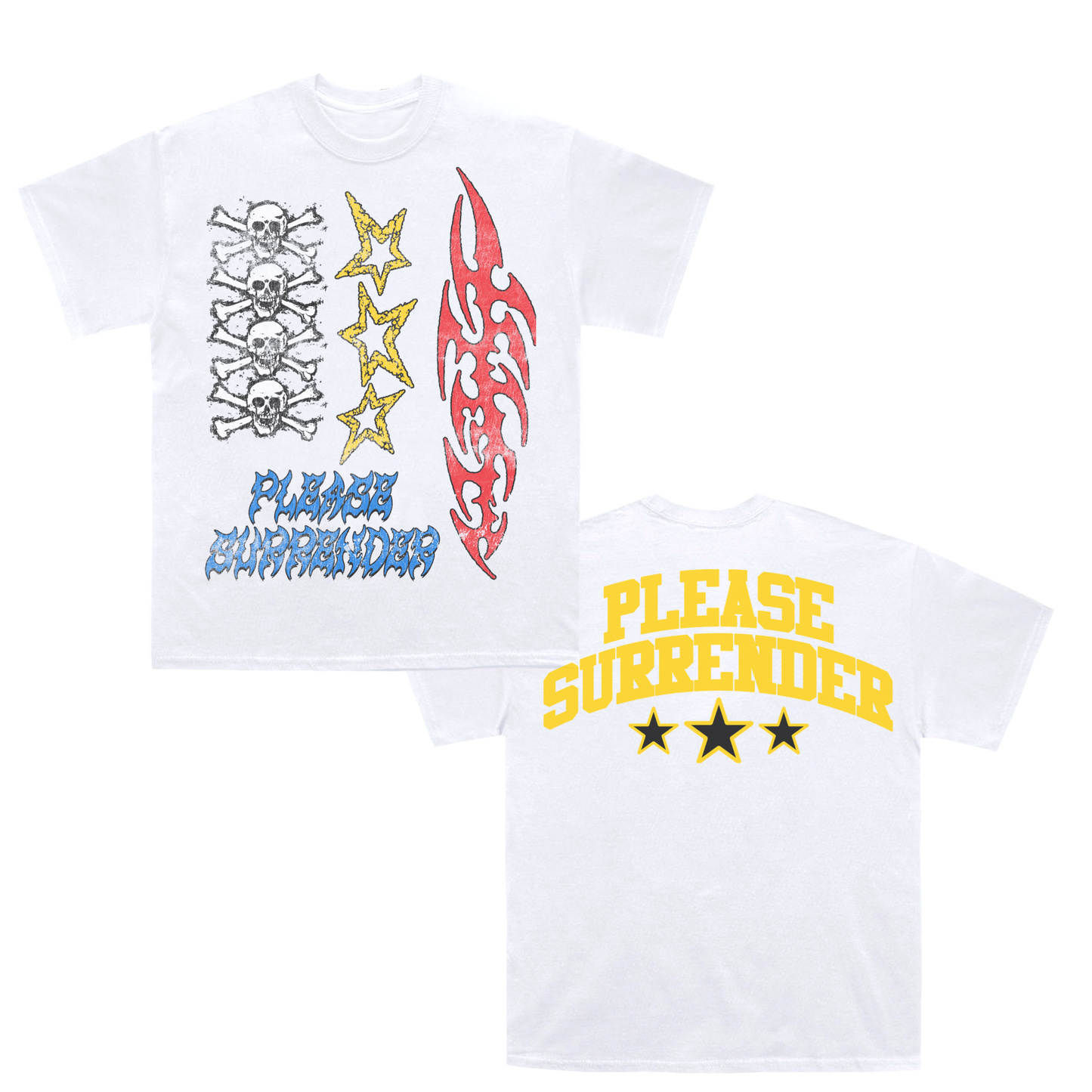 Please surrender tribal white tee