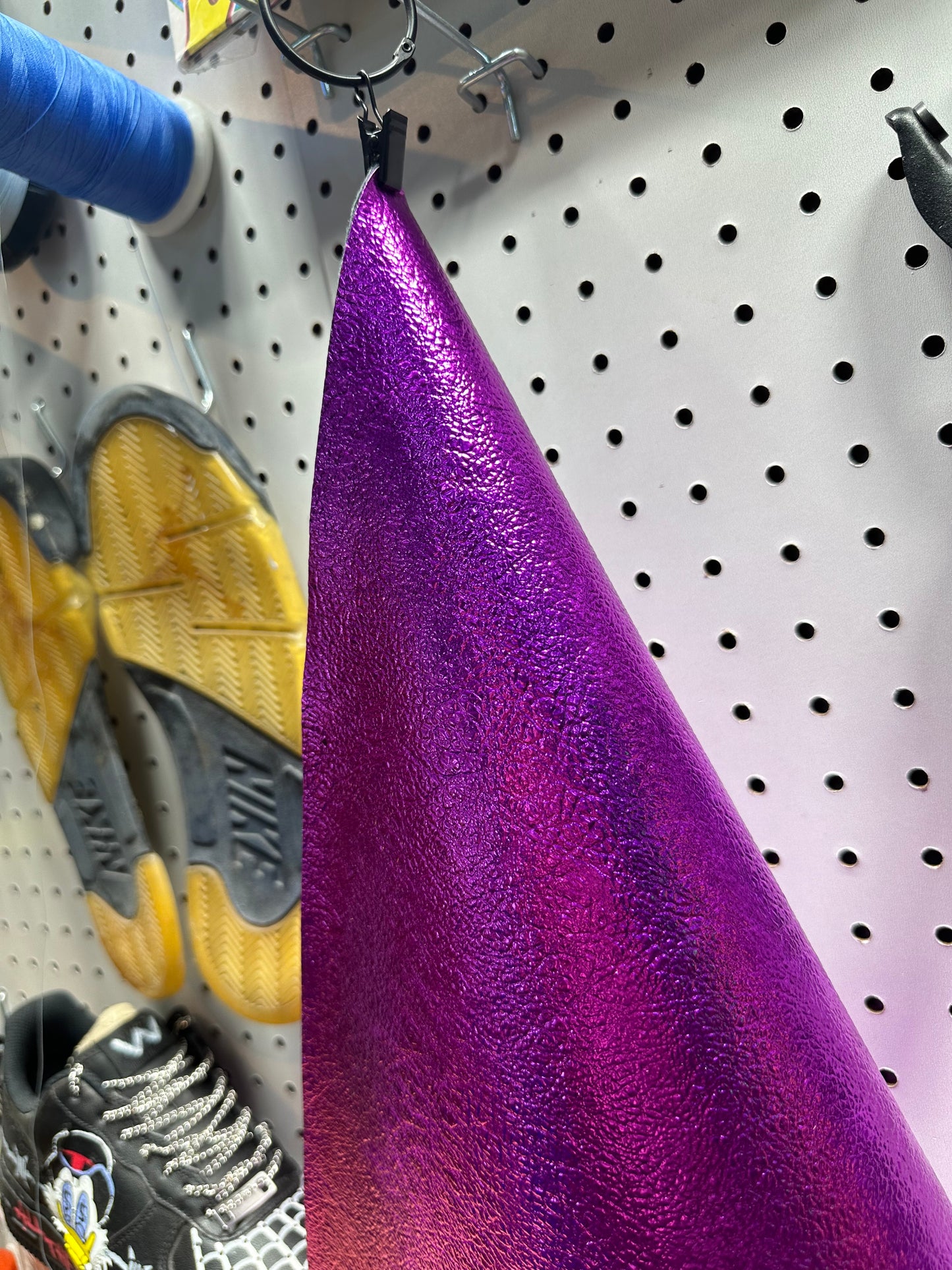 Leather - Metalic Texture Dark Magenta PU
