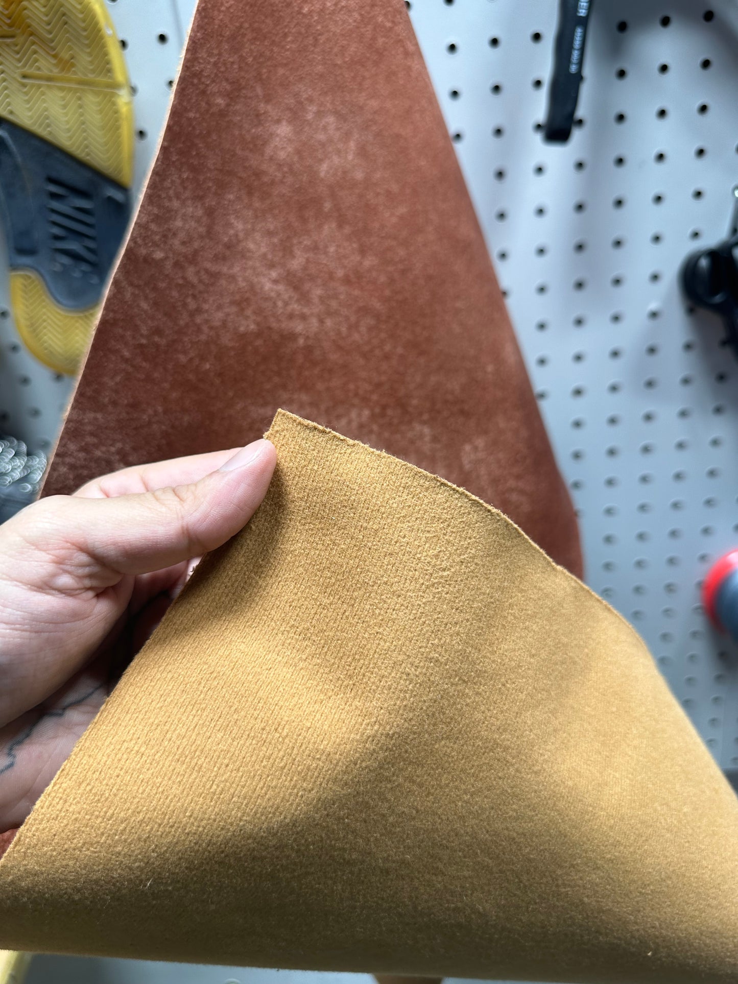 Leather - Orange Clay Velour PU