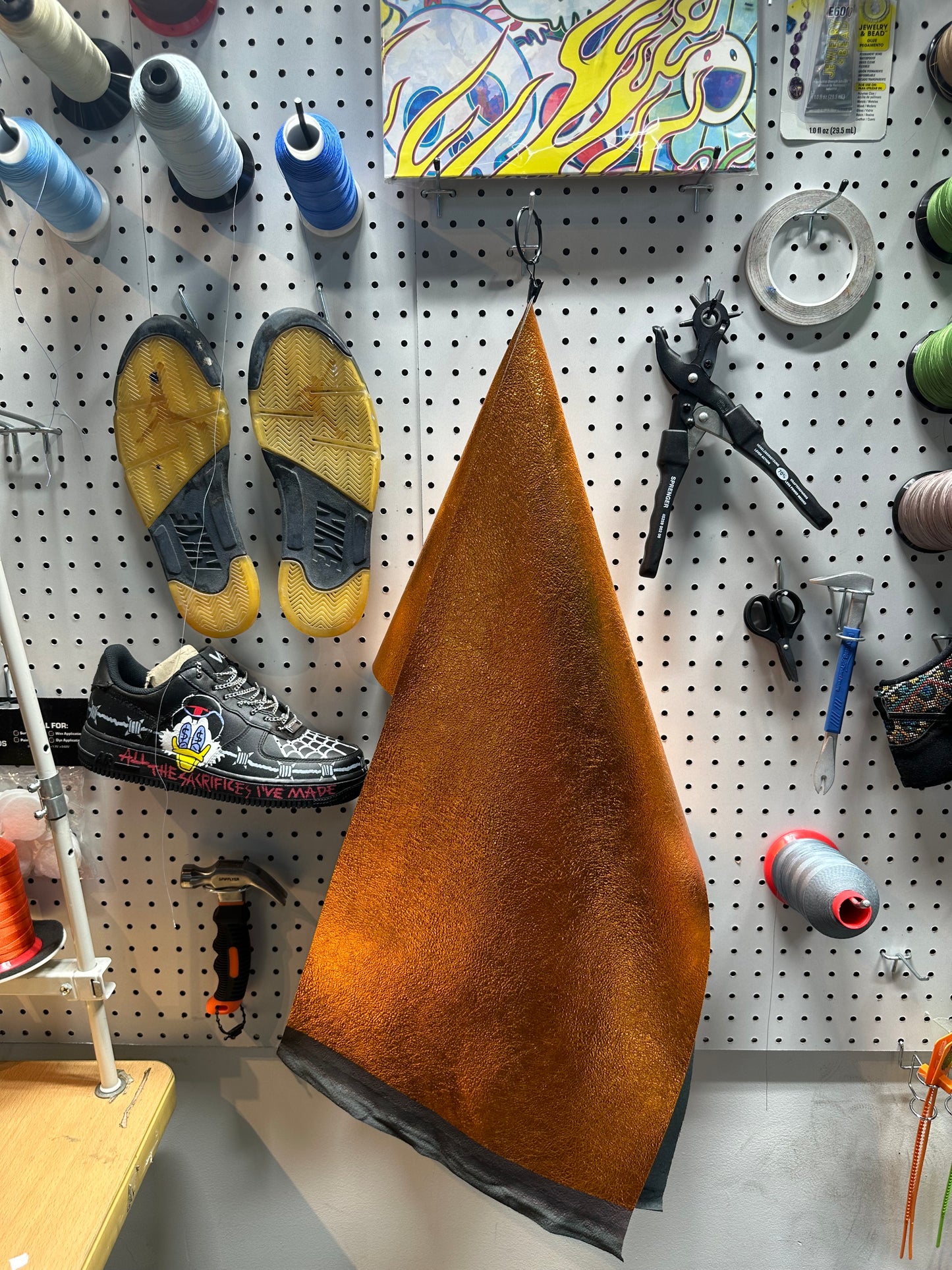 Leather - Metalic Texture Orange PU