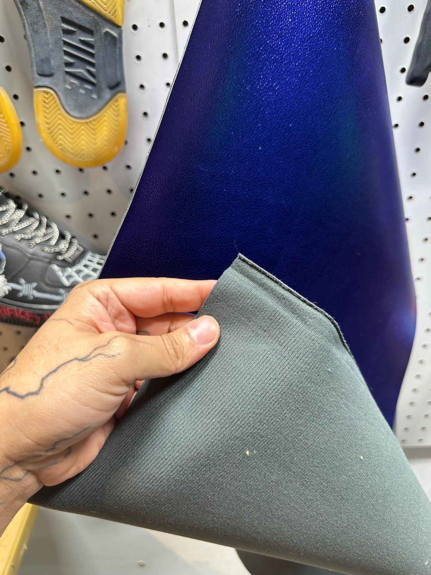 Leather - Metalic Pebble Blue PU