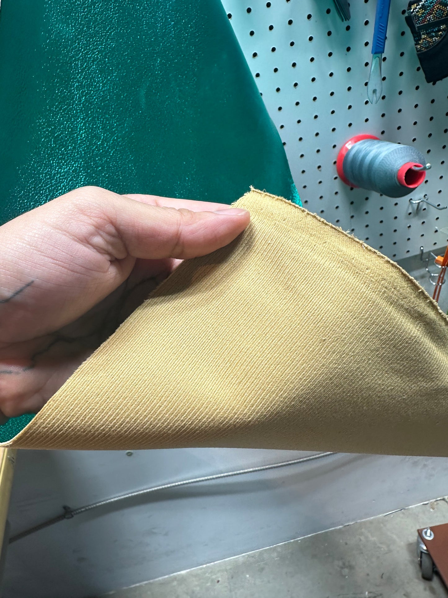 Leather - Metalic Pebble Jade Green PU