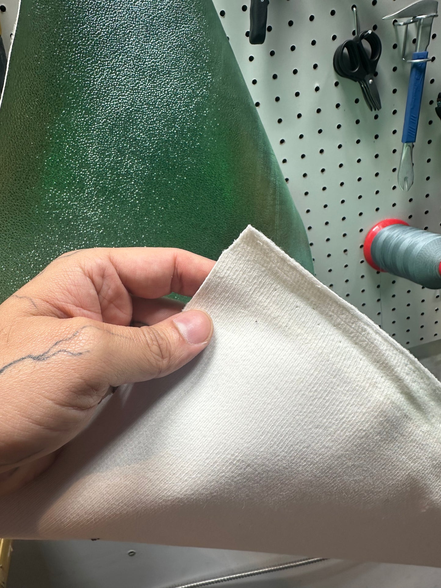 Leather - Metalic Pebble Emerald Green PU