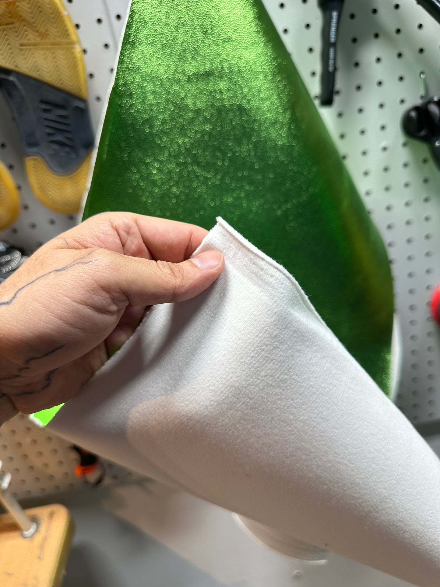 Leather - Metalic Pebble Green PU