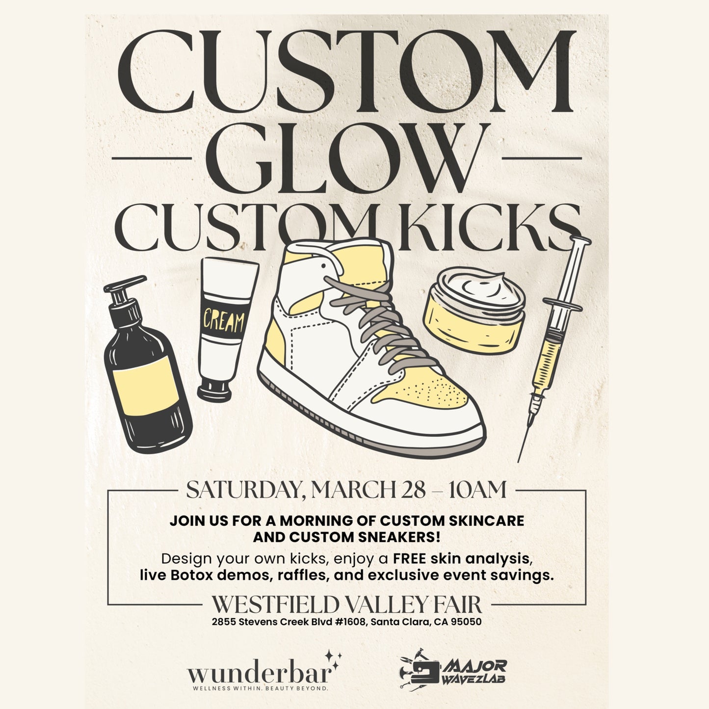 San Jose Sneaker Workshops 3/28 @11am