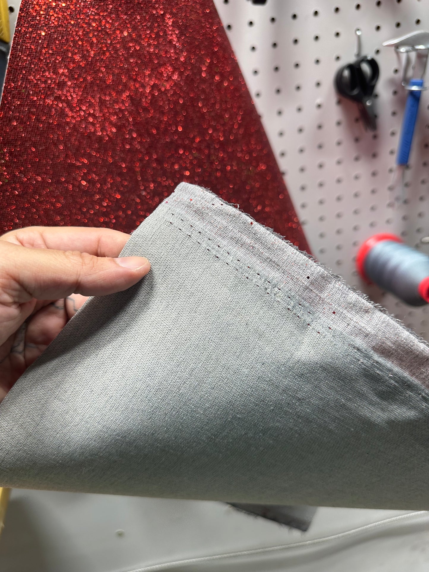 Leather - Glitter Red PU