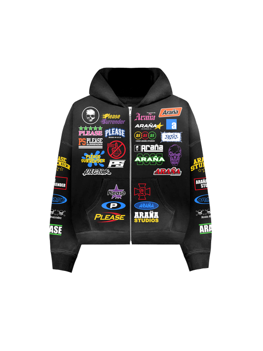 Please surrender Sticker Zip-up
