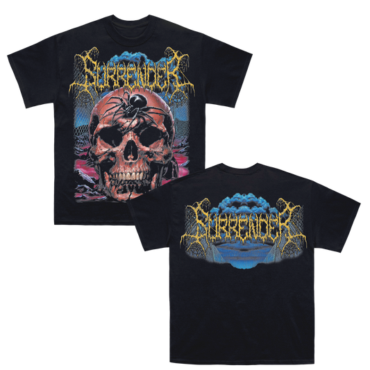 Please surrender skull spider tee