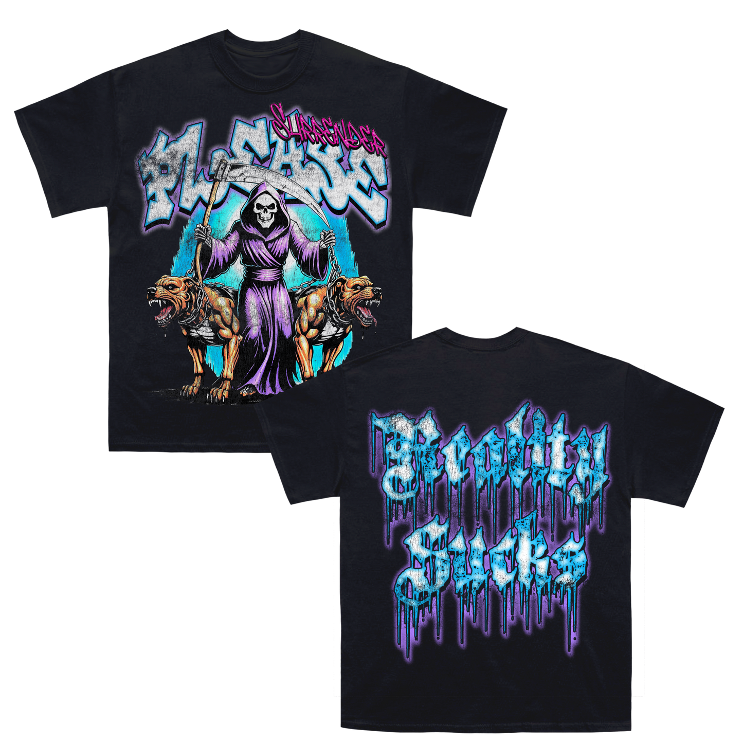 Please surrender dog skull tee