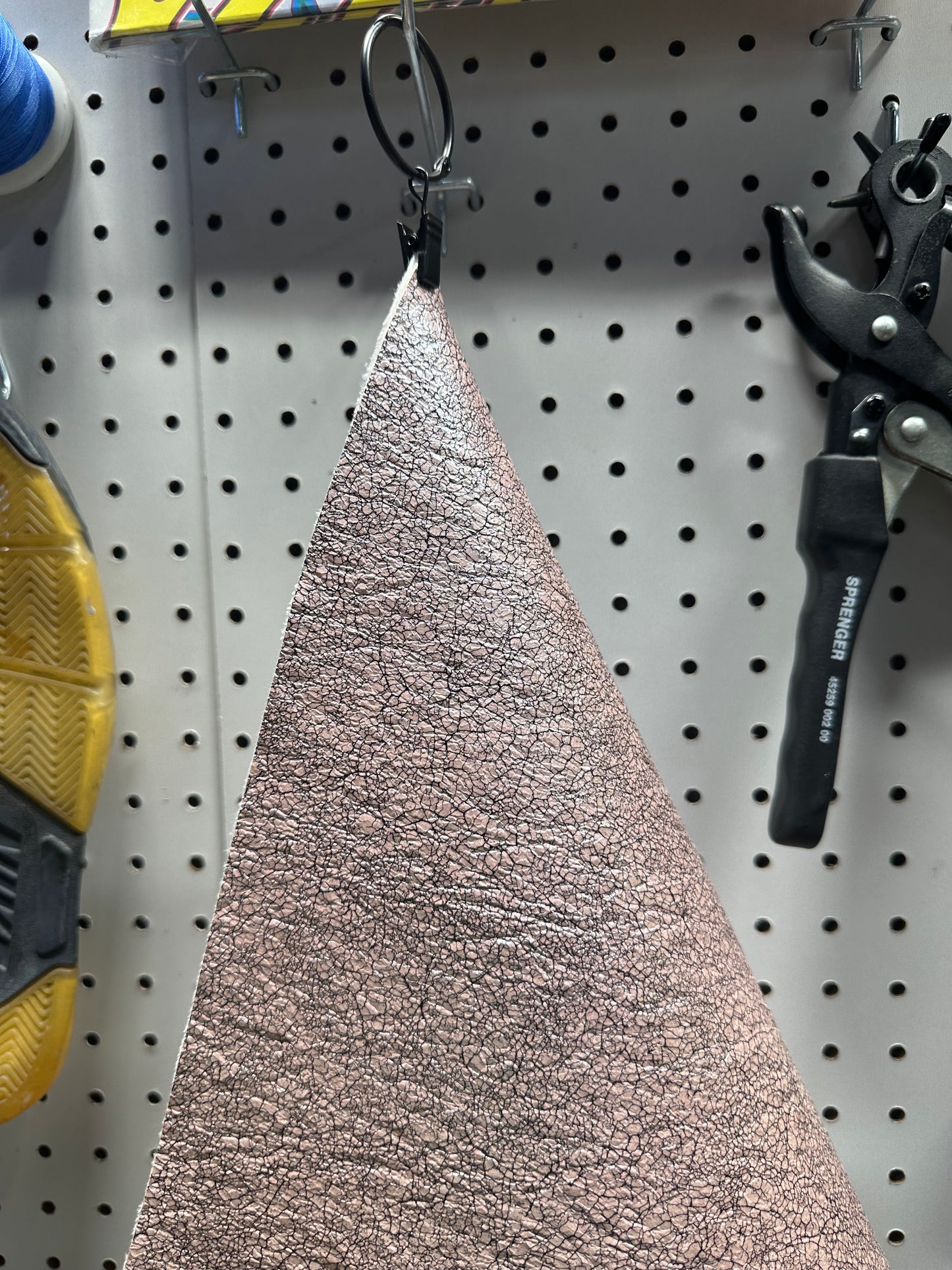 Leather - Cracked Glitter Pink PU