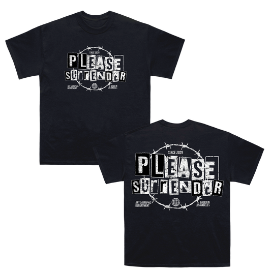 Please surrender barbwire tee