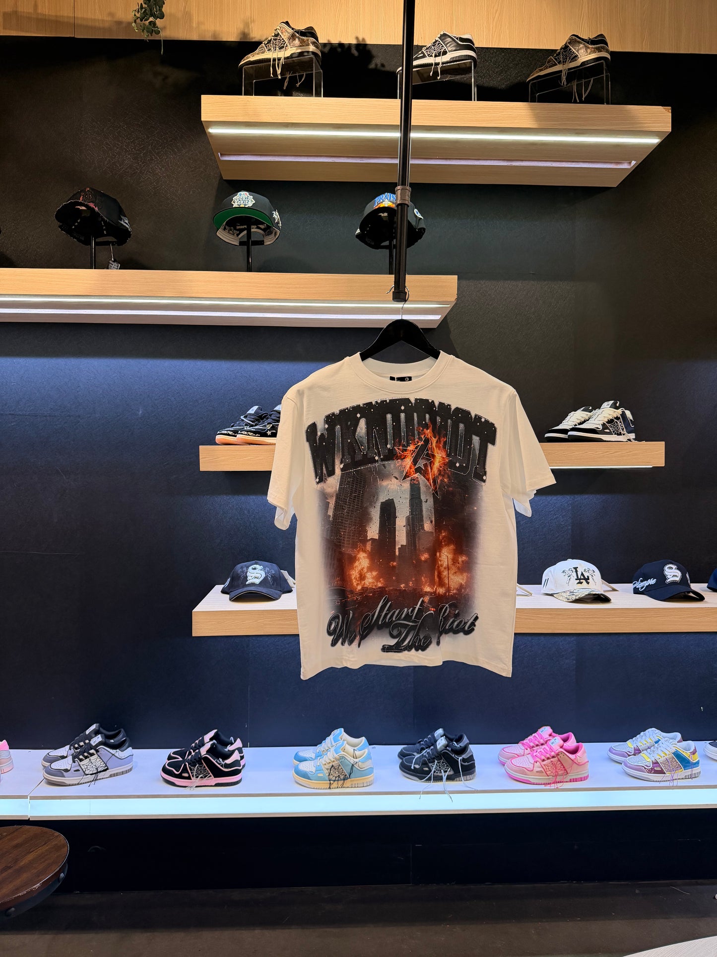 Wknd Riot white star shirt