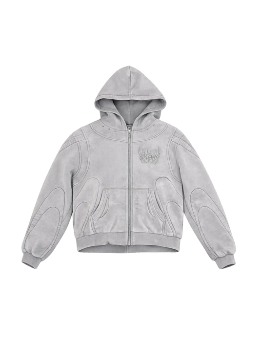 Arana stone wash light grey Hoodie