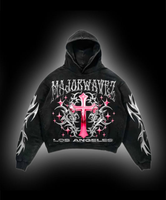 MW Pink Cross Hoodie