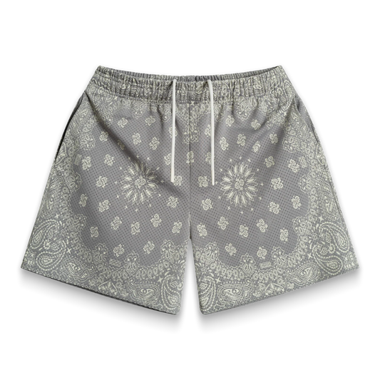 Bravest Grey Paisely Shorts